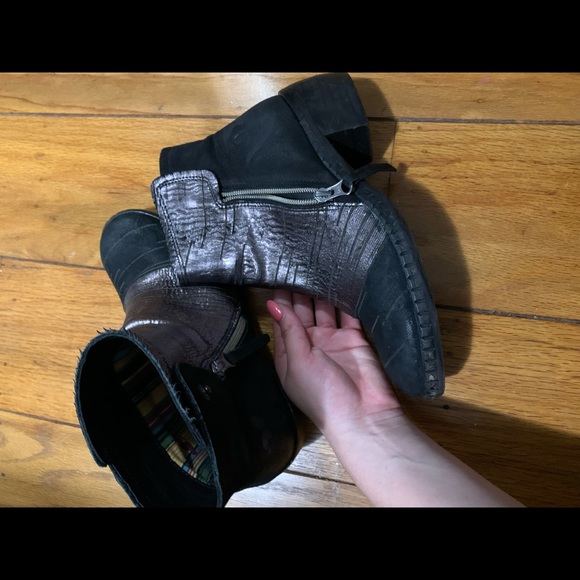 felmini falling in love boots black metallic booties - Picture 11 of 12